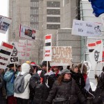 Manifestation à Montréal pour la démocratie en Egypte