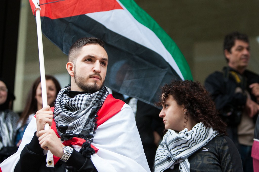 Manifestation Pro-Gaza devant le Consulat Israëlien à Montréal