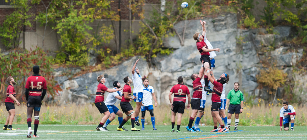 Match rugby opposant l'université de Montréal à l'université Concordia