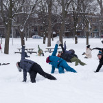 Pop Yoga Neige au Parc Lafontaine