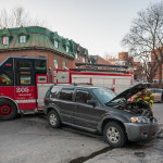 Collision «heureuse» devant une caserne de pompier